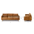 Nirvana Dakota Tan Larruzko sofa